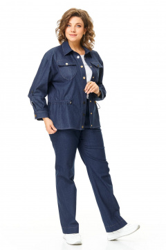 Брюки, жакет VI ORO VR-1202 джинс - фото 3