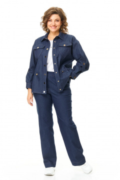 Брюки, жакет VI ORO VR-1202 джинс - фото 1