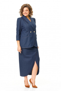 Жакет, юбка VI ORO VR-1203 джинс - фото 3