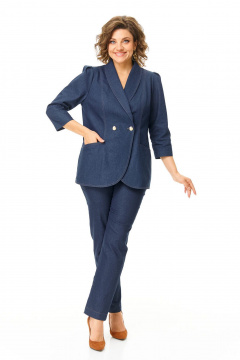 Брюки, жакет VI ORO VR-1204 джинс - фото 3