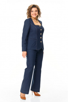 Брюки, жакет VI ORO VR-1205 джинс - фото 2