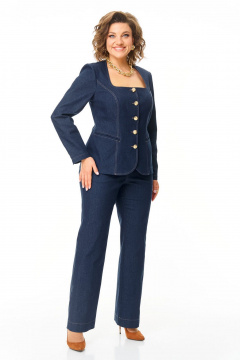 Брюки, жакет VI ORO VR-1205 джинс - фото 1