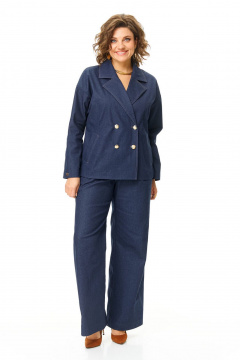 Брюки, жакет VI ORO VR-1207 джинс - фото 1