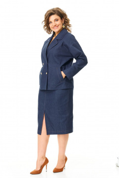 Жакет, юбка VI ORO VR-1208 джинс - фото 4