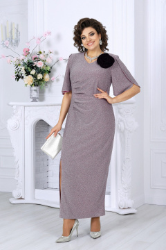 Платье Ninele 7481 пудра - фото 3