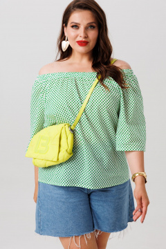 Блуза Anastasia 1252 зеленый - фото 4