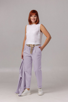 Брюки, рубашка Соджи 616 светло-лавандовый - фото 3