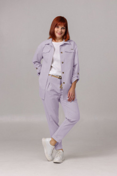 Брюки, рубашка Соджи 616 светло-лавандовый - фото 1
