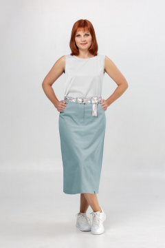 Юбка Соджи 661 голубой - фото 1