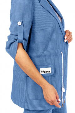 Блуза, брюки, жакет Ольга Стиль С-944 джинс - фото 5