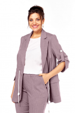 Блуза, брюки, жакет Ольга Стиль С-944 бежевый - фото 4