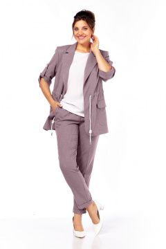 Блуза, брюки, жакет Ольга Стиль С-944 бежевый - фото 2