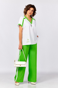 Блуза, брюки Lady Secret 25210 лайм+белый - фото 2