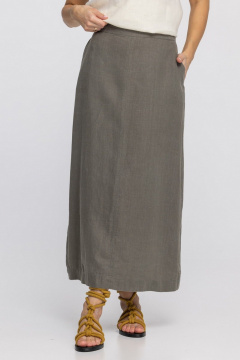 Юбка FASHION CENTRE Л-4008 серо-коричневый - фото 5