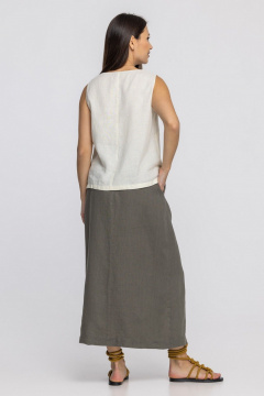 Юбка FASHION CENTRE Л-4008 серо-коричневый - фото 4