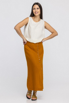 Юбка FASHION CENTRE Л-3947 горчица - фото 3