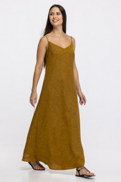 Сарафан FASHION CENTRE Л-3956 желто-синий - фото 3