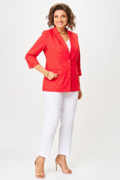 Жакет БелЭльСтиль 412-3_14_22 горох_красный - фото 3
