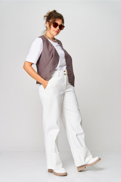 Брюки GRATTO 3122 белый - фото 3