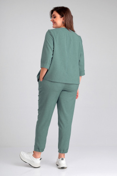 Брюки, жакет, майка Liona Style 755 пепельно-зеленый - фото 2