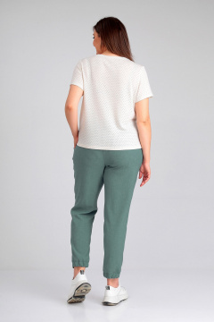 Брюки, жакет, майка Liona Style 755 пепельно-зеленый - фото 4