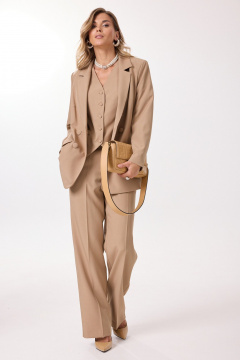 Брюки, жакет, жилет Твой имидж 2141 песочный - фото 3