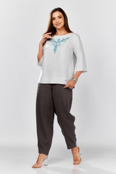 Блуза MALI 625-064 светло-серый - фото 5