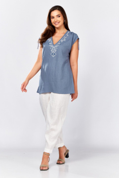 Блуза MALI 625-079 голубой - фото 5