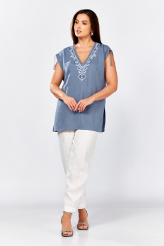 Блуза MALI 625-079 голубой - фото 4