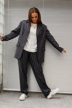 Брюки, жакет Mislana 1249 полоска_голубая - фото 5