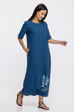 Платье FASHION CENTRE Л-4052 синий - фото 2