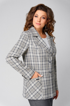 Блуза, брюки, жакет Fita 1487 бежево-серый - фото 5