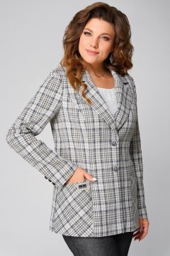 Блуза, брюки, жакет Fita 1489 черно-бежевый - фото 5