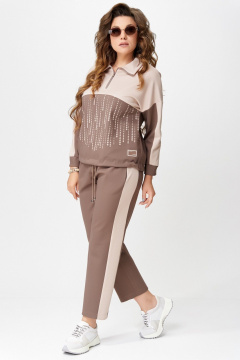 Брюки, джемпер Fita 1863 шоколадно-бежевый - фото 4