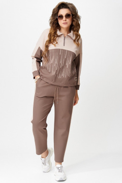Брюки, джемпер Fita 1863 шоколадно-бежевый - фото 2