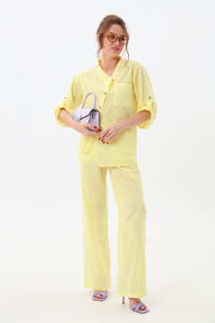 Брюки, жакет NikVa 901-10 лимон - фото 1