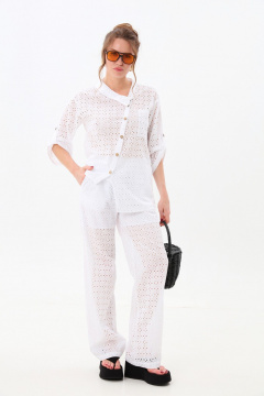 Брюки, жакет NikVa 901-9 молоко - фото 5