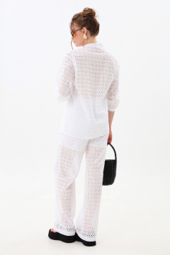 Брюки, жакет NikVa 901-9 молоко - фото 4