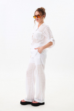 Брюки, жакет NikVa 901-9 молоко - фото 2