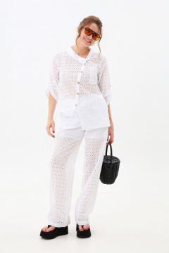 Брюки, жакет NikVa 901-9 молоко - фото 1