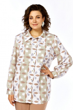 Блуза Элль-стиль 2395а бежевый_принт - фото 5