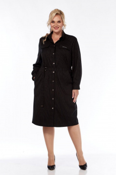 Платье СиБон 0273 черный_полоска - фото 1