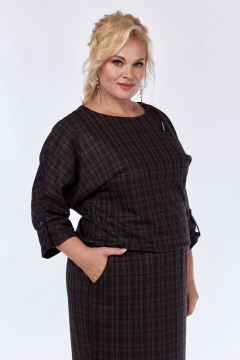 Платье СиБон 0322/1 клетка - фото 3