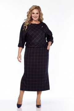 Платье СиБон 0352 клетка - фото 1