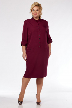 Платье СиБон 0317 бордовый - фото 2