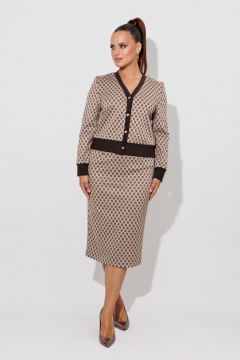 Жакет, юбка Galean Style 903.1 коричневый - фото 5