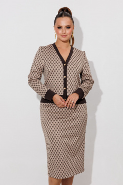 Жакет, юбка Galean Style 903.1 коричневый - фото 2