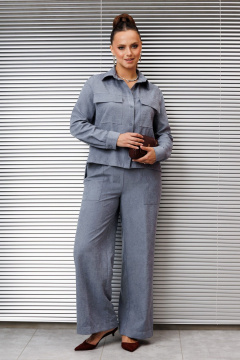 Брюки, рубашка Galean Style 985 серо-голубой - фото 1