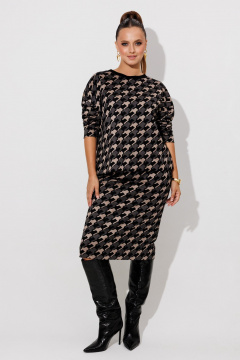 Свитшот, юбка Galean Style 990 гусиная_лапка - фото 3