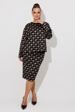 Свитшот, юбка Galean Style 990 гусиная_лапка - фото 1